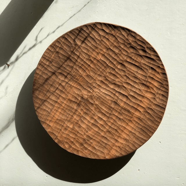 Plateau rond en noyer