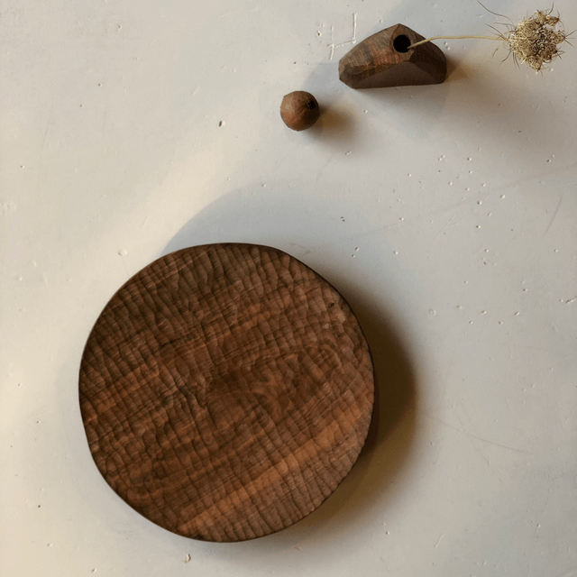 Plateau rond en noyer
